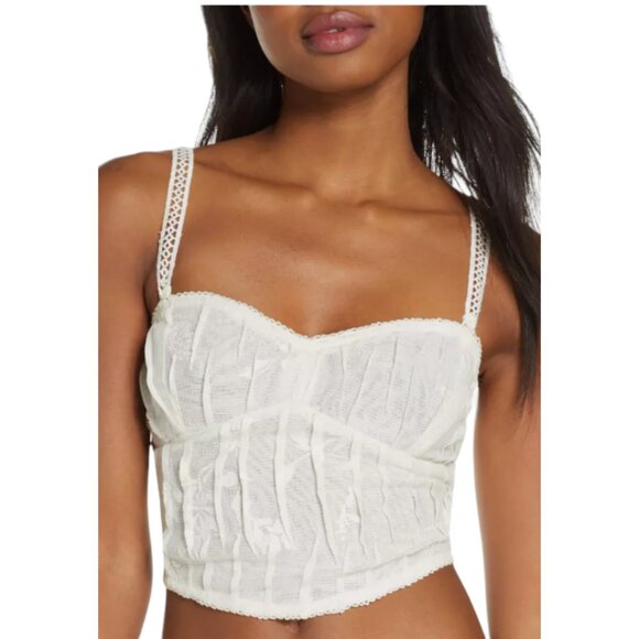Free People Tops - Free People NWOT Intimately FP All I Want White Ivory Lace Corset Camisole Med